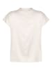 Zero  Satin-Bluse mit Kragen in Eggnog