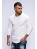 Jack & Jones Langarmshirt Print - BAS TEE LS CREW NECK in Cloud Dancer