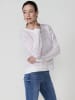 KOROSHI Damen Chenille Strick Herzen Jersey in weiß