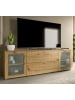 Inn.Furn TV-Lowboard Eiche Artisan 180 cm, Flat-TV Unterschrank mit Komforthöhe