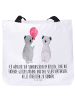Mr. & Mrs. Panda Einkaufstasche Koala Luftballon mit Spruch in Weiß