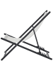 Beliani Gartenliege LOCRI II in Beige/Schwarz - (W) 60 x (H) 79 x (L) 95 cm