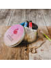 Mr. & Mrs. Panda Zuckerdose Flamingo Stolz mit Spruch in Aquarell Pink
