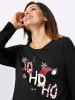 Sieh an! Langarmshirt in schwarz-weiß