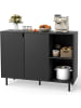 COSTWAY Sideboard 106 x 38 x 80 cm in Schwarz