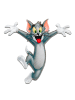 Catch the Patch Tom & Jerry Tom Katze ComicApplikation Bügelbild inGrau