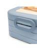 Mr. & Mrs. Panda Bentobox Alpaka Fahne Design mit Spruch in Blau Pastell