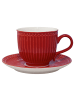 Greengate Tasse mit Untertasse ALICE ROT