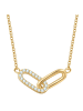 Glanzstücke München Kette aus Sterling Silber mit Zirkonia in gelbgold