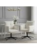 DUBI Möbel 2er-Set: Bürostuhl Mika-Till in Creme - (B)60 x (H)85 x  (T)63 cm