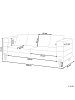 Beliani 5-tlg 3-Sitzer Sofa GRANNA in Braun
