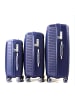 Cheffinger Reisekoffer Koffer 3 tlg Set Trolley Kofferset Handgepäck in Blau