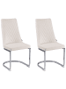 Beliani 2er-Set Esszimmerstuhl ALTOONA in Weiß/Silber