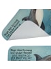 Mr. & Mrs. Panda Badezimmerteppich Orca Design mit Spruch in Weiß