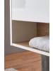 Furn.Design Badspiegel-Set 3-teilig weiß Hochglanz, Eiche 100 cm, Badmöbel mit Beleuchtung