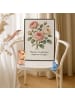 Mr. & Mrs. Panda Poster Rose botanisch Design mit Spruch in Weiß