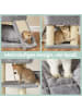 Feandrea Katzenbaum Clawfy in Hellgrau-Naturfarben - (B)50 x (H)141 x (T)50 cm
