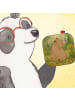 Mr. & Mrs. Panda Glas-Untersetzer Bär Schulterblick Design ohne ... in Weiß
