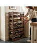 relaxdays Weinregal in Dunkelbraun - (B)63 x (H)102 x (T)25 cm