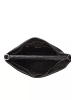 Pompei Donatella Schwarz Leder Damen Schulter Tasche