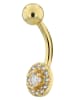 Adeliás Damen Piercing aus Edelstahl in gold