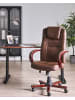 Beliani Bürostuhl DIAMOND in Braun/Schwarz - (W) 66 x (H) 118 x (L) 66 cm