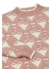 Swirly Damen Strickpullover in Rosa Wollweiss