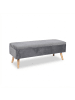 relaxdays Sitzbank in Dunkelgrau - (B)110 x (H)40 x (T)40 cm