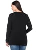 sheego Langarmshirt in schwarz