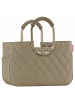 Reisenthel loopshopper M / Shopper 40 cm (summerstripes coffee) in frame rhombus olive
