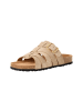 Tamaris Flache Sandalen aus Leder Braun