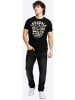 Lonsdale T-Shirt "Minver T-Shirt Normale Passform" in Schwarz