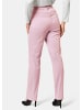 GOLDNER Satin-Baumwollhose mit Stretch in geranie