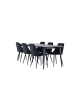 ebuy24 Essgruppe Ellis (7-teilig) Schwarz 85 x 230 cm