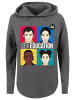 F4NT4STIC Oversized Hoodie Sex Education Teen Illustrated Netflix TV Series in charcoal