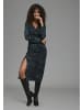 Bruno Banani Jerseykleid in petrol-gemustert