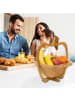 relaxdays Faltkorb in Natur - (B)27 x (H)30 x (T)22,5 cm