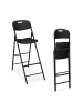 relaxdays 2 x Barhocker in Schwarz - (B)44,5 x (H)118 x (T)82 cm