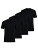 OLYMP  T-Shirt 4er Pack in Schwarz