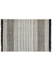 Beliani Geflochtener Teppich YAZLIK in Beige/Schwarz - (W) 140 x (H) 1.5 x (L) 200 cm