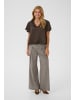 SAINT TROPEZ Kurzarm-Bluse LodisaSZ Gerade Passform in Chocolate Brown
