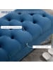 HOMCOM Sitzbank in Blau & Gold 118L x 45B x 42H cm