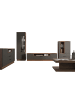 Feldmann-Wohnen Highboard Alicante Walnuss / Schwarzgrau 120 / 38 / 135,7cm