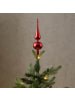 MARELIDA Christbaumspitze Weihnachtsbaumspitze Kunststoff H: 23cm in rot