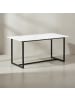 KADIMA DESIGN Esszimmertisch 160x80x76 cm Küchentisch in Marmor-Optik Modern, in Weiß