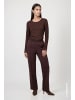 monari Langarmshirt mit Strassdetails in black coffee