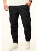 DAILY COTTON Cargohose - als Stoffhose mit Stretch im Tapered Fit in Schwarz
