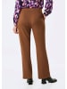 GOLDNER Weite Stoffhose VERA mit Biesen in cognac