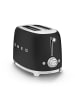 Smeg 2-Schlitz-Toaster 50' s Retro Style in Matt Schwarz