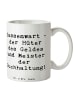 Mr. & Mrs. Panda Tasse Spruch Kassenwart Meister mit Spruch in Weiß